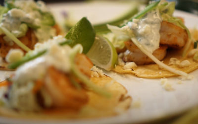Creamy Cilantro Shrimp Tacos